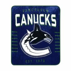 Nemcor NHL Vancouver Canucks Plush Super Soft Blanket, 60" X 70"