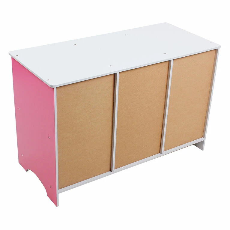 Danawares Pink/White Wood Storage Bench With Bins 7 Danawares Pink/White Wood Storage Bench With Bins - Image 5