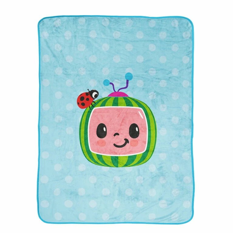 CoComelon Fleece Throw, 100% Polyester, Blue 3 CoComelon Fleece Throw, 100% Polyester, Blue