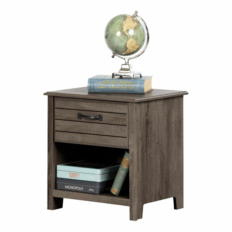 SOUTH SHORE Ulysses 1-Drawer Nightstand Fall Oak 6 SOUTH SHORE Ulysses 1-Drawer Nightstand Fall Oak - Image 4
