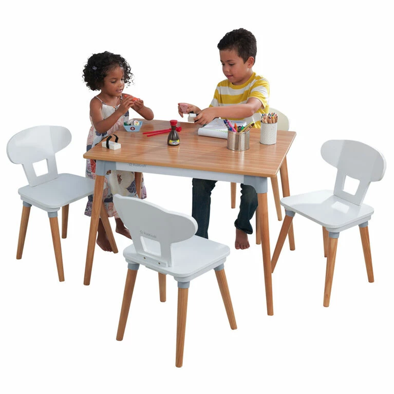 KidKraft Mid-Century Kid Table/4 Chairs Set 4 KidKraft Mid-Century Kid Table/4 Chairs Set - Image 2