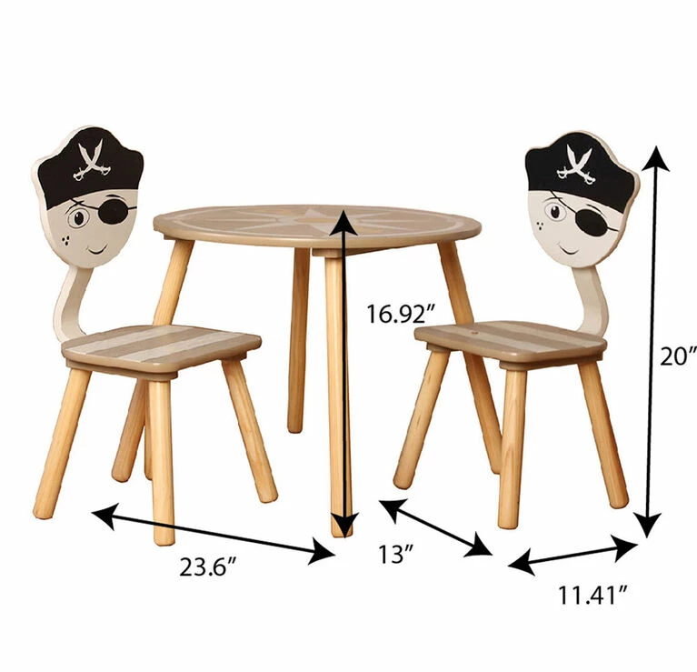 Danawares Pirate Round Table With 2 Chairs 4 Danawares Pirate Round Table With 2 Chairs - Image 2