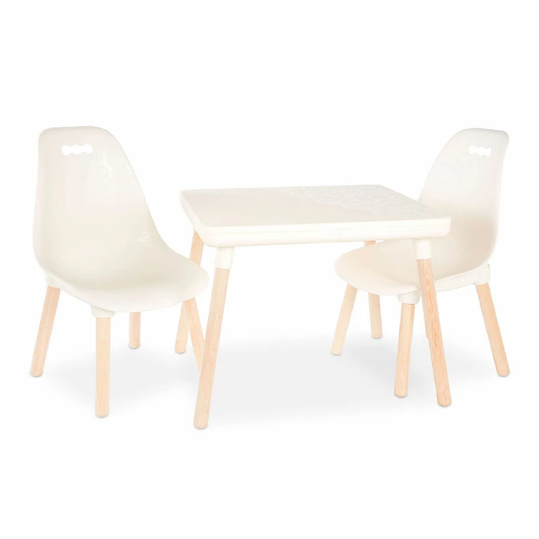 B. Toys - Kid Century Modern: Table And Chair Set - Ivory 3 B. Toys - Kid Century Modern: Table And Chair Set - Ivory