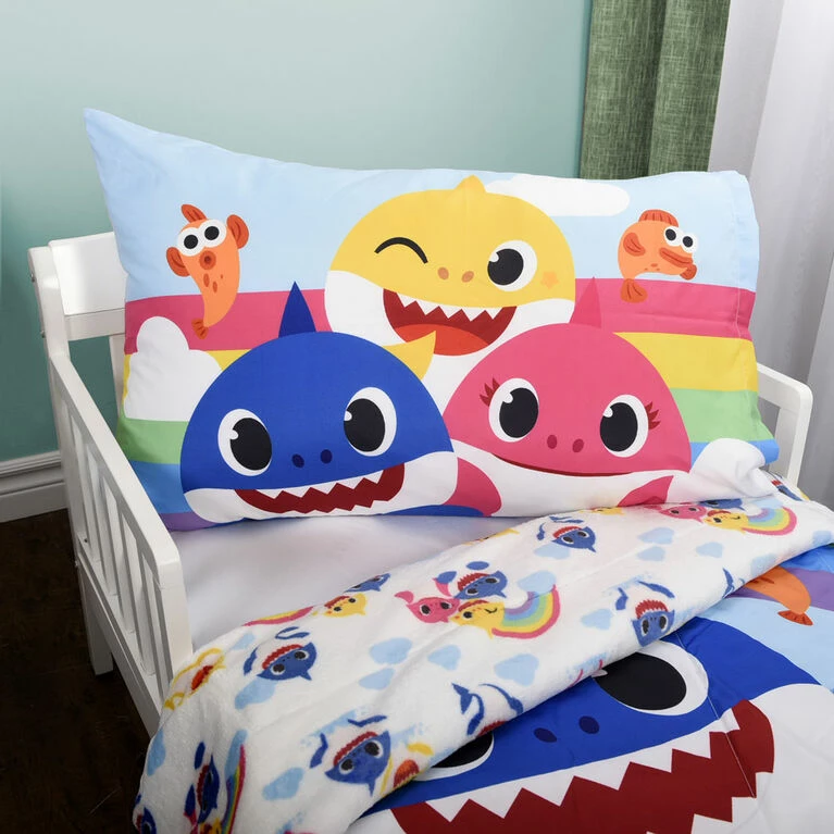 Nemcor Baby Shark 2-Piece Toddler Bedding Set Including Comforter And Pillowcase 4 Nemcor Baby Shark 2-Piece Toddler Bedding Set Including Comforter And Pillowcase - Image 2