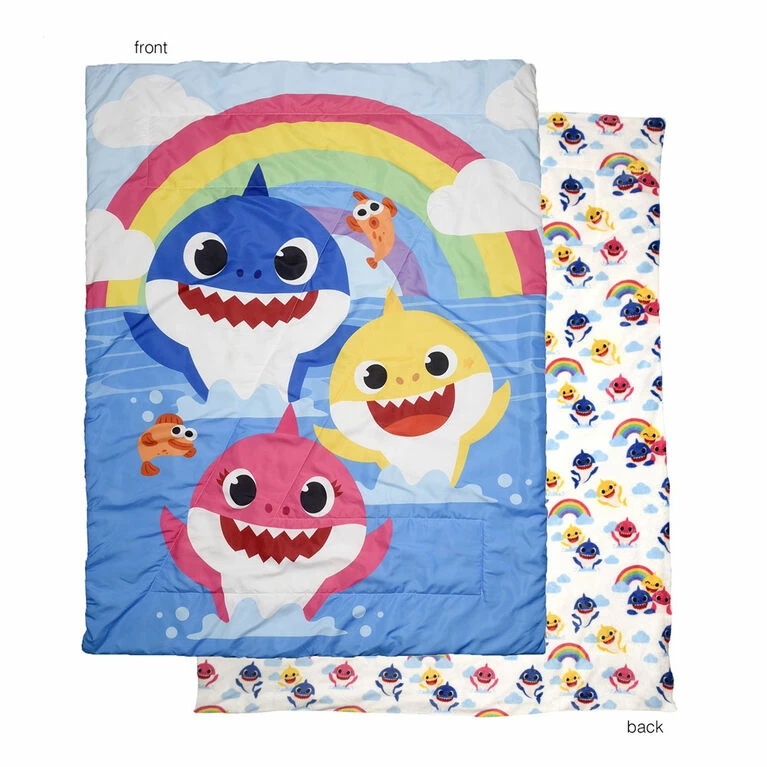 Nemcor Baby Shark 2-Piece Toddler Bedding Set Including Comforter And Pillowcase 6 Nemcor Baby Shark 2-Piece Toddler Bedding Set Including Comforter And Pillowcase - Image 4