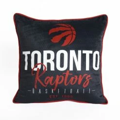Nemcor NBA Toronto Raptors Basketball Throw Pillow (18 X 18 In), Black