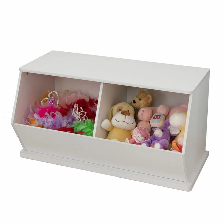 KidKraft - Double Storage Unit - White 3 KidKraft - Double Storage Unit - White