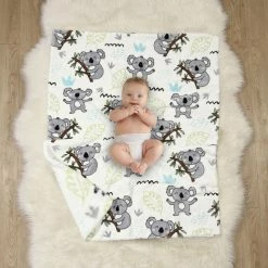 Baby's First By Nemcor Reversible Ultimate Sherpa Baby Blanket, Koala -KidKraft store 3440391A 4