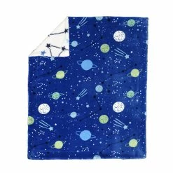 Baby's First By Nemcor Reversible Ultimate Sherpa Baby Blanket, Space