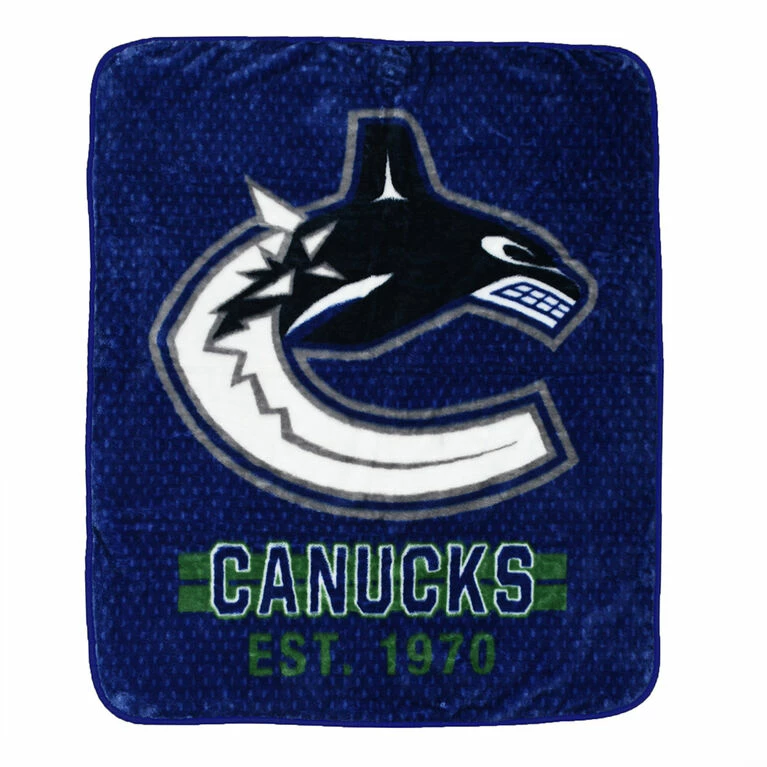 Nemcor NHL Vancouver Canucks Plush Super Soft Blanket, 40" X 50" 3 Nemcor NHL Vancouver Canucks Plush Super Soft Blanket, 40" X 50"