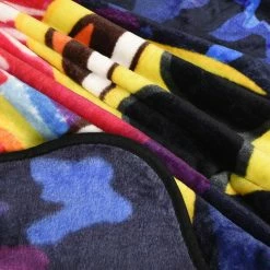 Nemcor Emoji Tie Dye Kids Fleece Throw Blanket (50x60") 13 Nemcor Emoji Tie Dye Kids Fleece Throw Blanket (50x60") -KidKraft store 34D80980 6