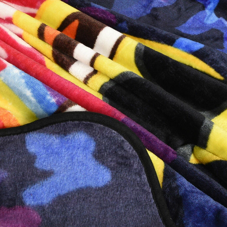 Nemcor Emoji Tie Dye Kids Fleece Throw Blanket (50x60") 8 Nemcor Emoji Tie Dye Kids Fleece Throw Blanket (50x60") - Image 6