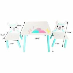 Danawares Llama Square Table With 2 Chairs 7 Danawares Llama Square Table With 2 Chairs -KidKraft store 4449E916 3