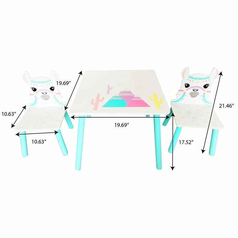 Danawares Llama Square Table With 2 Chairs 5 Danawares Llama Square Table With 2 Chairs - Image 3