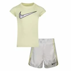 Nike T-shirt And Shorts Set - White - Size 6X