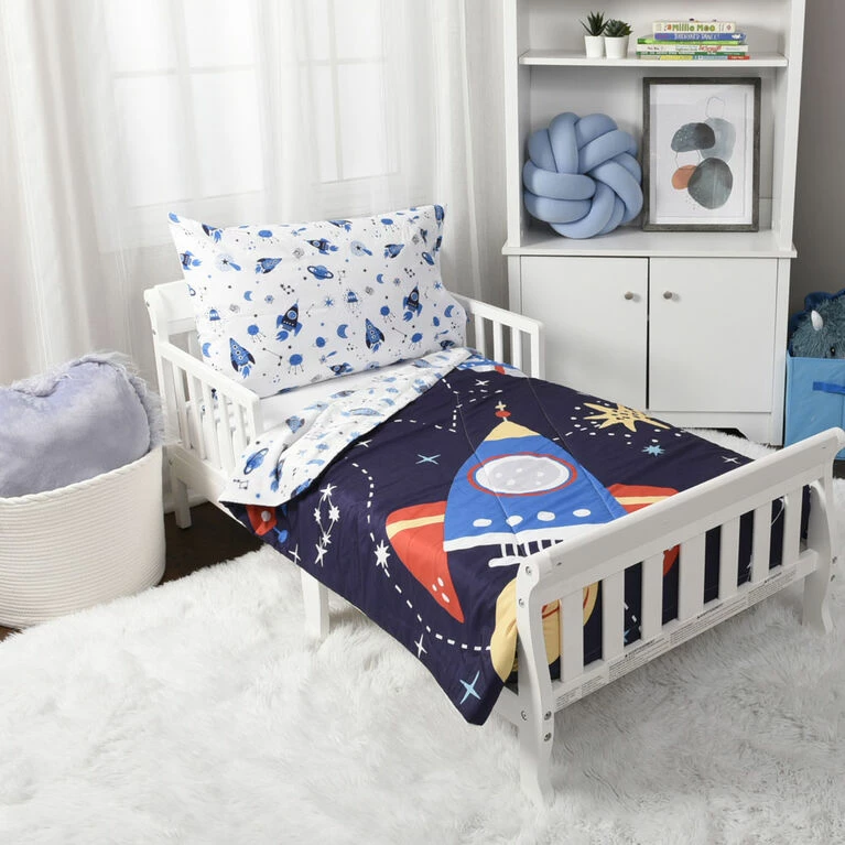 Nemcor 2-Piece Toddler Bedding Set Including Comforter And Pillowcase, Space 4 Nemcor 2-Piece Toddler Bedding Set Including Comforter And Pillowcase, Space - Image 2