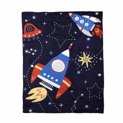 Nemcor 2-Piece Toddler Bedding Set Including Comforter And Pillowcase, Space 10 Nemcor 2-Piece Toddler Bedding Set Including Comforter And Pillowcase, Space -KidKraft store 44BCEA5C 3