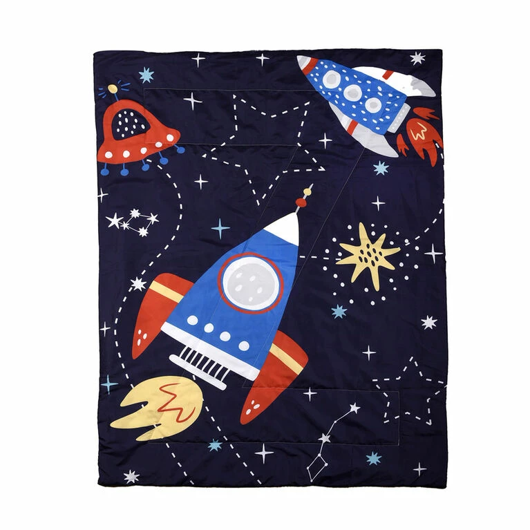 Nemcor 2-Piece Toddler Bedding Set Including Comforter And Pillowcase, Space 5 Nemcor 2-Piece Toddler Bedding Set Including Comforter And Pillowcase, Space - Image 3