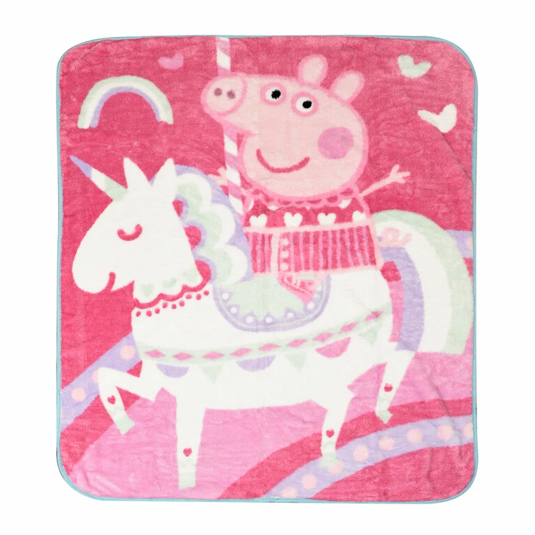 Nemcor Peppa Pig Kids Throw Blanket, 40" X 50" 3 Nemcor Peppa Pig Kids Throw Blanket, 40" X 50"