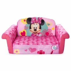 SPIN MASTER Marshmallow Furniture, Children's 2-in-1 Flip Open Foam Compressed Sofa, Minnie Mouse