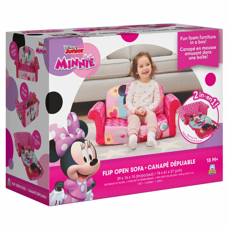 SPIN MASTER Marshmallow Furniture, Children's 2-in-1 Flip Open Foam Compressed Sofa, Minnie Mouse 8 SPIN MASTER Marshmallow Furniture, Children's 2-in-1 Flip Open Foam Compressed Sofa, Minnie Mouse - Image 6