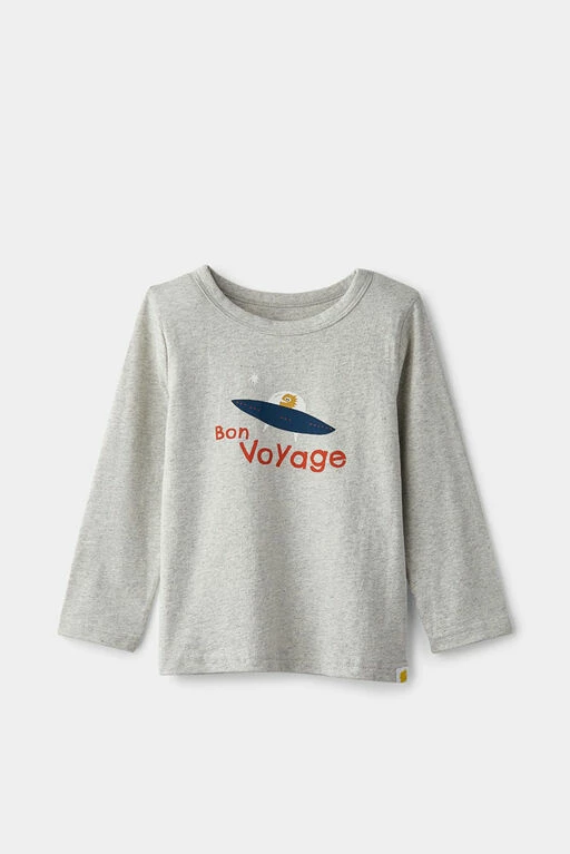 RISE Little Earthling Long Sleeve Jersey Tee Beige Bon Voyage 2 RISE Little Earthling Long Sleeve Jersey Tee Beige Bon Voyage