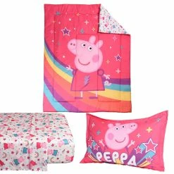 Peppa Pig 4 Piece Twin Bedding Set With Reversible Comforter, Fitted Sheet, Flat Sheet And Pillowcase By Nemcor 9 Peppa Pig 4 Piece Twin Bedding Set With Reversible Comforter, Fitted Sheet, Flat Sheet And Pillowcase By Nemcor -KidKraft store 542439A8 2