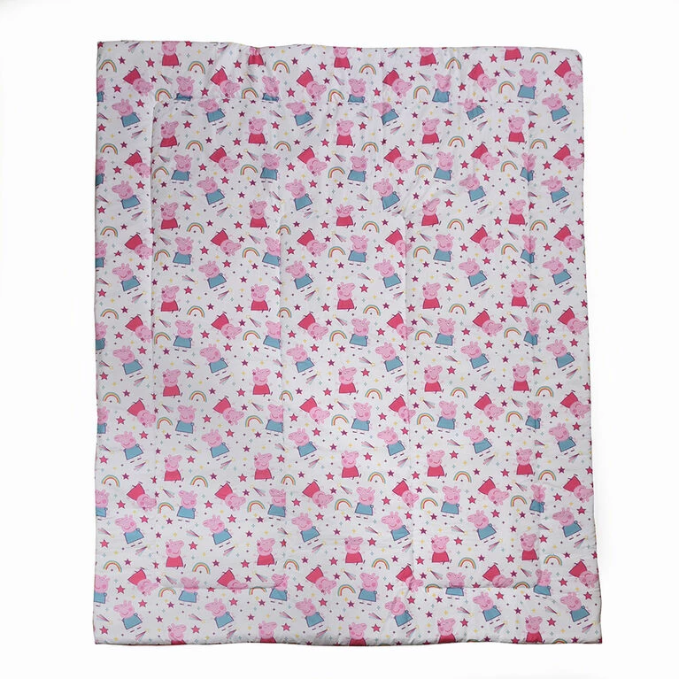 Peppa Pig 4 Piece Twin Bedding Set With Reversible Comforter, Fitted Sheet, Flat Sheet And Pillowcase By Nemcor 6 Peppa Pig 4 Piece Twin Bedding Set With Reversible Comforter, Fitted Sheet, Flat Sheet And Pillowcase By Nemcor - Image 4