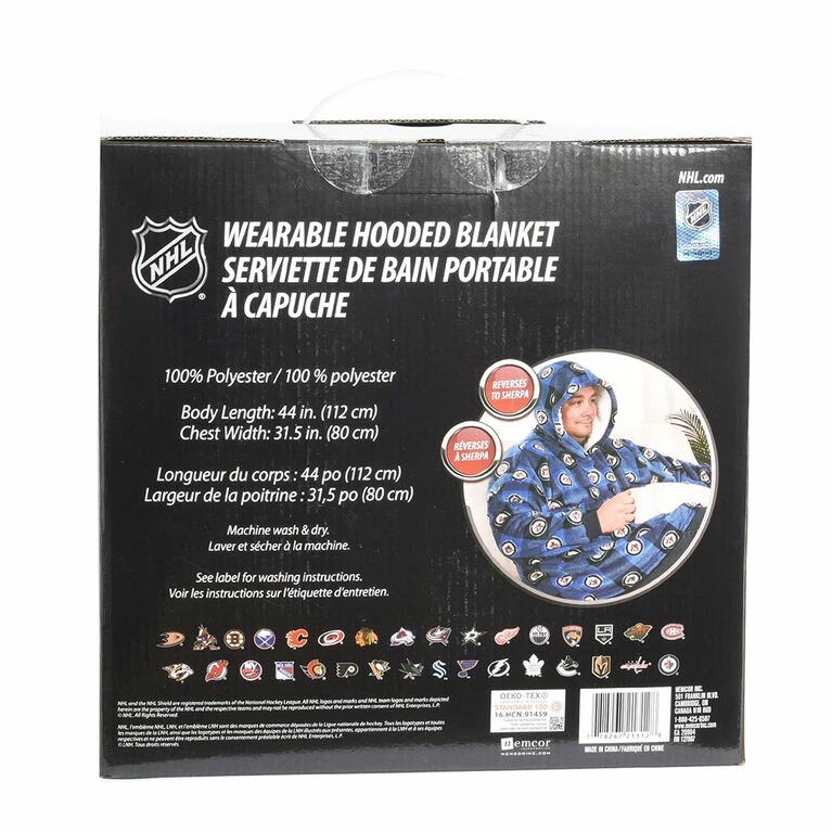 Nemcor NHL Winnipeg Jets Oversized Wearable Sherpa Hooded Blanket, One Size Fits Most 7 Nemcor NHL Winnipeg Jets Oversized Wearable Sherpa Hooded Blanket, One Size Fits Most - Image 5