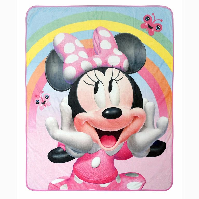 Mickey Mouse Disney Minnie Mouse Fleece Throw Blanket, 50 X 60 Inches 3 Mickey Mouse Disney Minnie Mouse Fleece Throw Blanket, 50 X 60 Inches