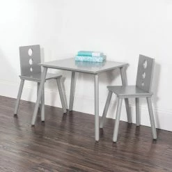 Child Craft Forever Eclectic Cirque Kids Table And Chairs Set, Cool Gray 8 Child Craft Forever Eclectic Cirque Kids Table And Chairs Set, Cool Gray -KidKraft store 64BDB89B 3