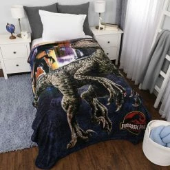 Nemcor Jurassic Park Kids Oversized Blanket, (60x90) 8 Nemcor Jurassic Park Kids Oversized Blanket, (60x90) -KidKraft store 64D5482D 2