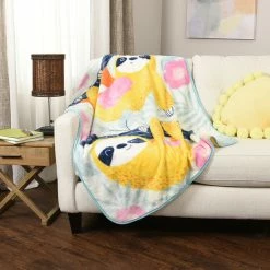 Nemcor Sloth Plush Throw Blanket 40" X 50" -KidKraft store 74783AED 3