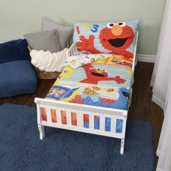 Nemcor Sesame Street 3 Piece Toddler Bedding Set, Standard Crib -KidKraft store 749D3853 2