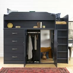 South Shore, Loft Bed With Desk - Blueberry 10 South Shore, Loft Bed With Desk - Blueberry -KidKraft store 74C8A867 3