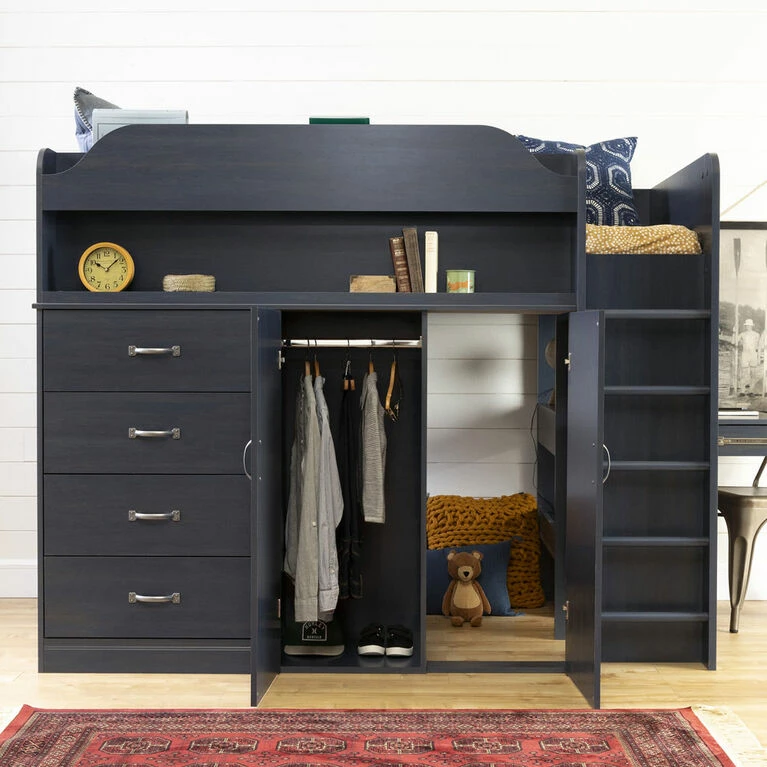 South Shore, Loft Bed With Desk - Blueberry 5 South Shore, Loft Bed With Desk - Blueberry - Image 3