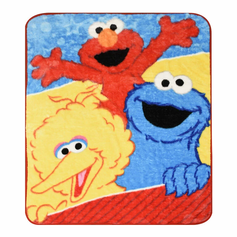 Nemcor Sesame Streets Kids Throw Blanket, 40" X 50" 3 Nemcor Sesame Streets Kids Throw Blanket, 40" X 50"