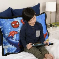 Nemcor Marvel Spider-Man Kids Jumbo Funky Fur Pillow, 20" X 30" -KidKraft store 94CBE922 3