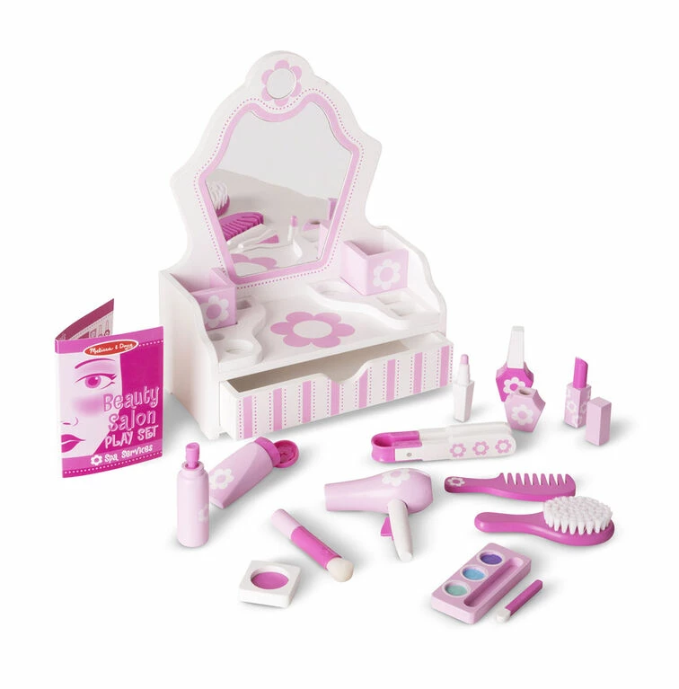 Melissa & Doug Wooden Beauty Salon Play Set With Vanity And Accessories - Styles May Vary 3 Melissa & Doug Wooden Beauty Salon Play Set With Vanity And Accessories - Styles May Vary