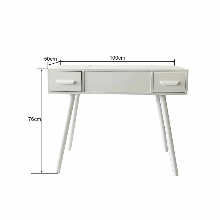 Danawares White Dressing Table/Desk With Mirror 5 Danawares White Dressing Table/Desk With Mirror - Image 3