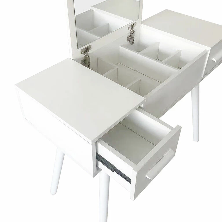 Danawares White Dressing Table/Desk With Mirror 6 Danawares White Dressing Table/Desk With Mirror - Image 4