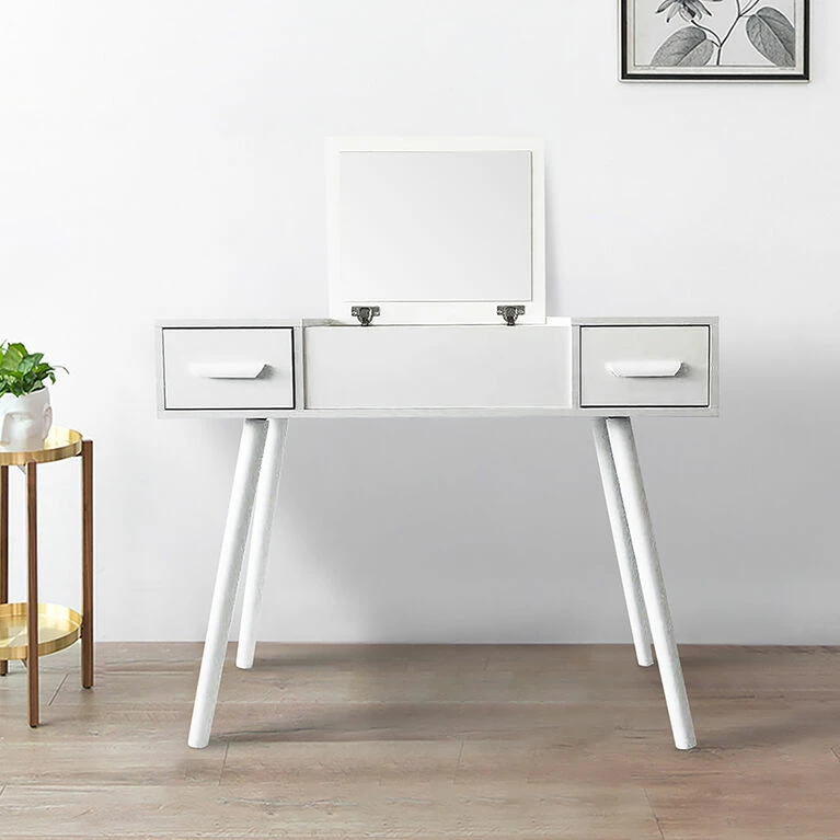 Danawares White Dressing Table/Desk With Mirror 7 Danawares White Dressing Table/Desk With Mirror - Image 5