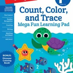 Random House Preschool Count, Color, And Trace Mega Fun Learning Pad - English Edition