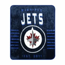 Nemcor NHL Winnipeg Jets Plush Super Soft Blanket, 60" X 70"