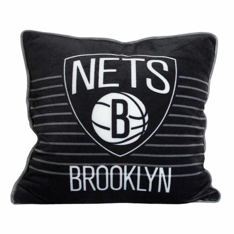 Nemcor NBA Brooklyn Nets Pillow Cushion, 18" X 18" 3 Nemcor NBA Brooklyn Nets Pillow Cushion, 18" X 18"