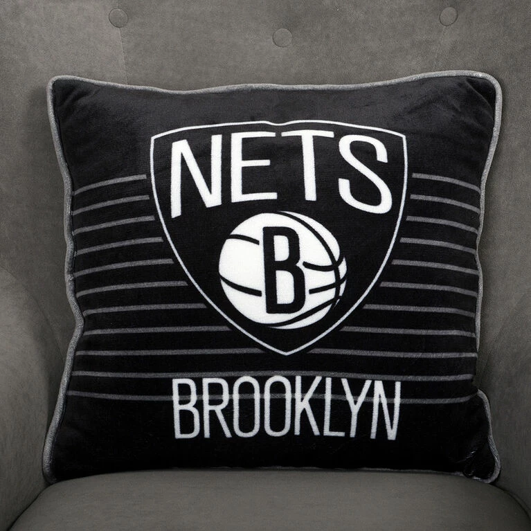 Nemcor NBA Brooklyn Nets Pillow Cushion, 18" X 18" 4 Nemcor NBA Brooklyn Nets Pillow Cushion, 18" X 18" - Image 2
