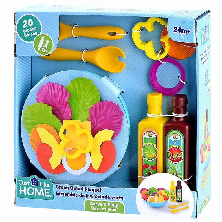 Just Like Home - Green Salad Playset 20Pc 4 Just Like Home - Green Salad Playset 20Pc - Image 2
