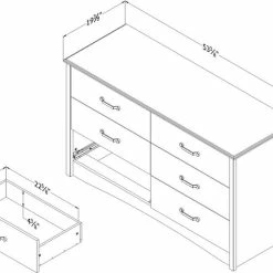 South Shore, 6-Drawer Double Dresser - Seaside Pine -KidKraft store C4A74A10 5