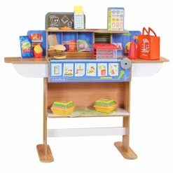 KidKraft - Prep And Deliver Deli Wooden Play Store With 25+ Accessories