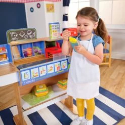 KidKraft - Prep And Deliver Deli Wooden Play Store With 25+ Accessories -KidKraft store C4CCEA8B 6